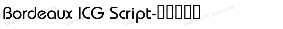 Bordeaux ICG Script字体转换